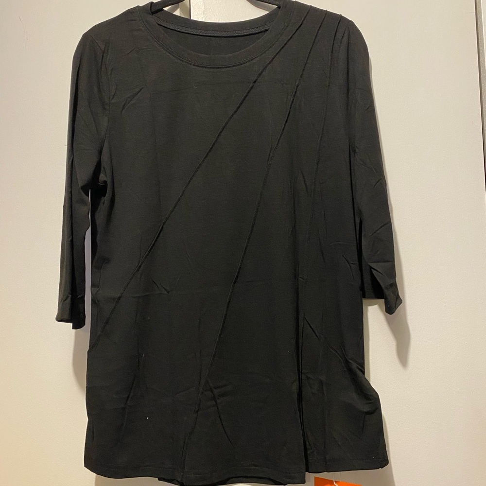 Elegant Black Long Sleeve Women's Top